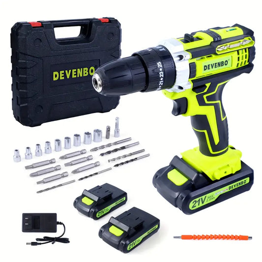 Rechargeable Multi-Function Electric Drill Kit - Perfect for DIY and Home Projects, Includes Lithium Battery, Impact Gun Drill Bit, and Screwdriver Function - Beadwork and Jewelry Making Household Tool, Valentine's Day Gift