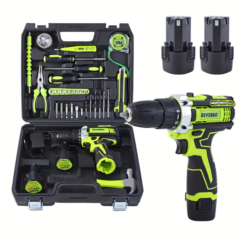 Rechargeable Multi-Function Electric Drill Kit - Perfect for DIY and Home Projects, Includes Lithium Battery, Impact Gun Drill Bit, and Screwdriver Function - Beadwork and Jewelry Making Household Tool, Valentine's Day Gift