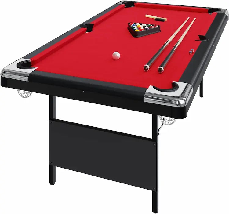GoSports Portable Foldable Billiards Table – 6ft / 7ft / 8ft. Ready-to-Play Complete Set