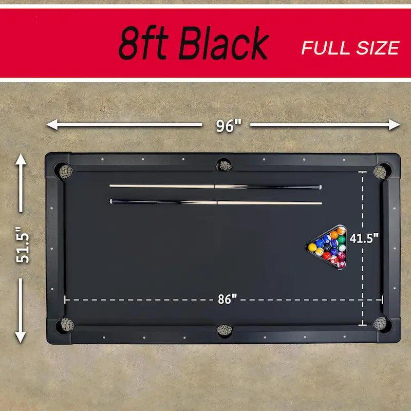 GoSports Portable Foldable Billiards Table – 6ft / 7ft / 8ft. Ready-to-Play Complete Set