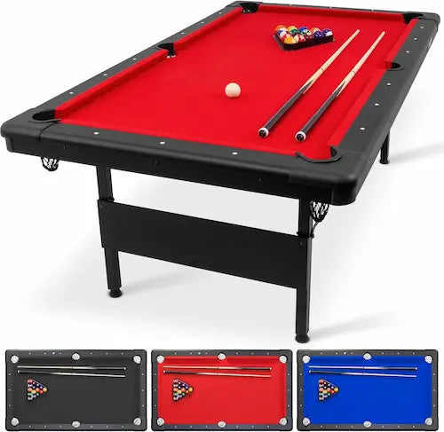 GoSports Portable Foldable Billiards Table – 6ft / 7ft / 8ft. Ready-to-Play Complete Set