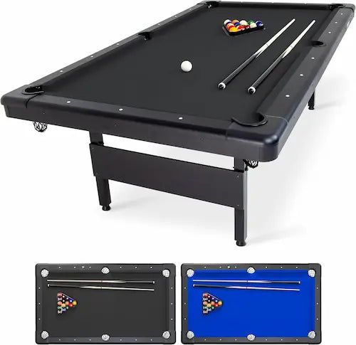GoSports Portable Foldable Billiards Table – 6ft / 7ft / 8ft. Ready-to-Play Complete Set